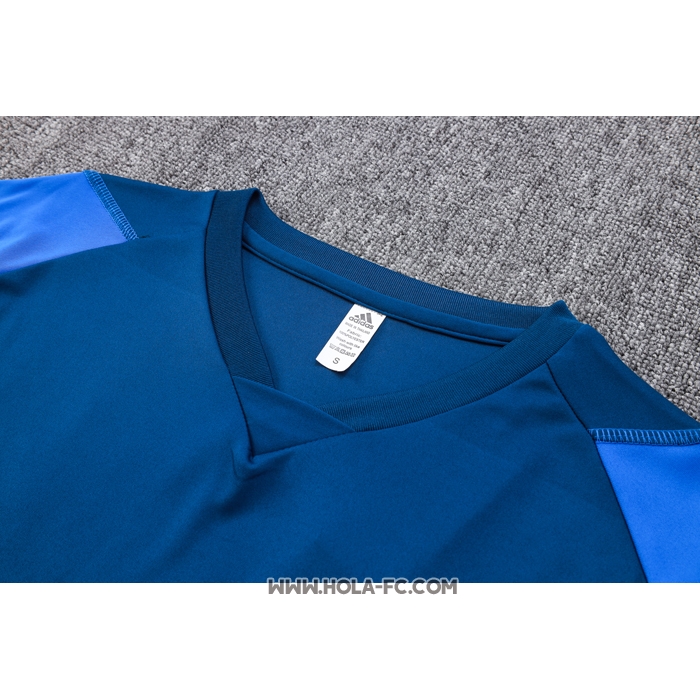 Chandal del Manchester United 2023-2024 Manga Corta Azul - Pantalon Corto